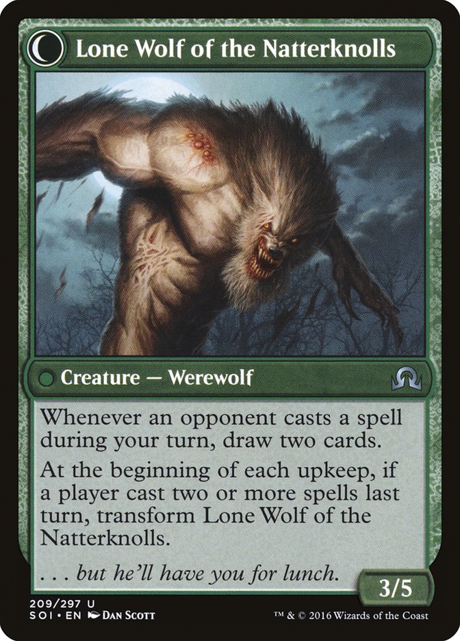 Hermit of the Natterknolls // Lone Wolf of the Natterknolls [Shadows over Innistrad] | Odin's Place