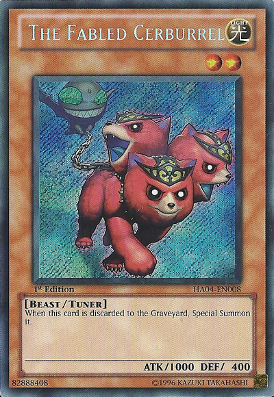 The Fabled Cerburrel [HA04-EN008] Secret Rare | Odin's Place