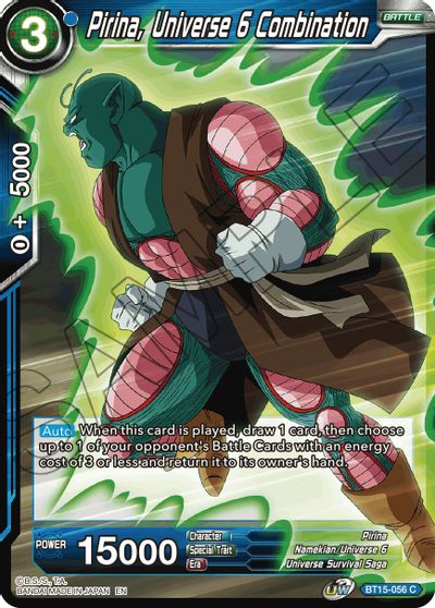 Pirina, Universe 6 Combination (BT15-056) [Saiyan Showdown] | Odin's Place