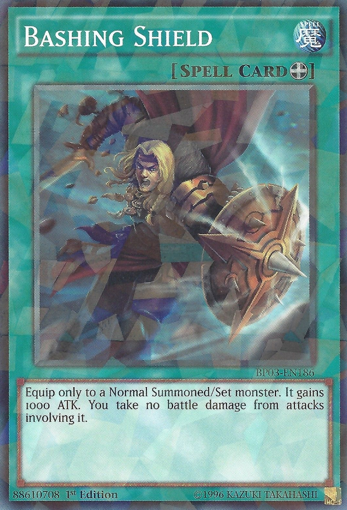 Bashing Shield [BP03-EN186] Shatterfoil Rare | Odin's Place
