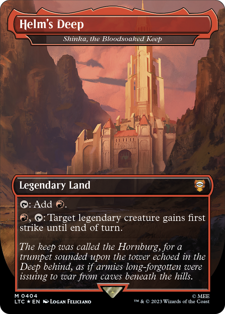 Helm's Deep - Shinka, the Bloodsoaked Keep (Surge Foil Realms and Relics) [The Lord of the Rings: Tales of Middle-Earth Commander] | Odin's Place