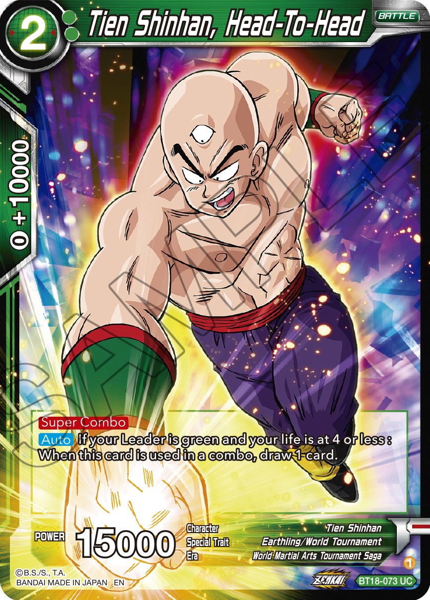 Tien Shinhan, Head-To-Head (BT18-073) [Dawn of the Z-Legends] | Odin's Place