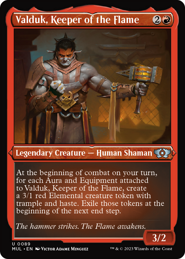 Valduk, Keeper of the Flame (Foil Etched) [Multiverse Legends] | Odin's Place