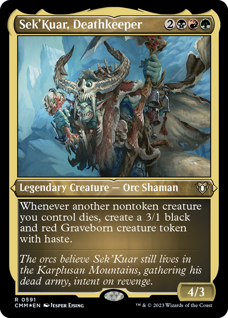 Sek'Kuar, Deathkeeper (Foil Etched) [Commander Masters] | Odin's Place