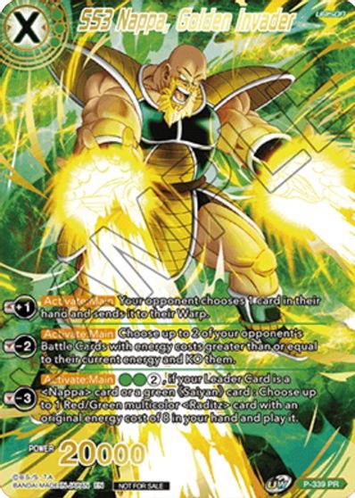 SS3 Nappa, Golden Invader (Gold Stamped) (P-339) [Saiyan Showdown Prerelease Promos] | Odin's Place
