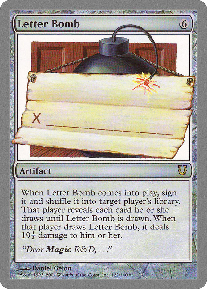 Letter Bomb (122) [Unhinged] | Odin's Place