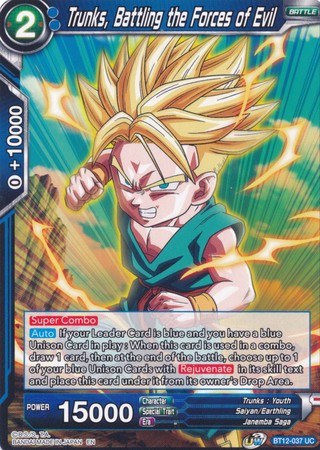 Trunks, Battling the Forces of Evil (BT12-037) [Vicious Rejuvenation] | Odin's Place