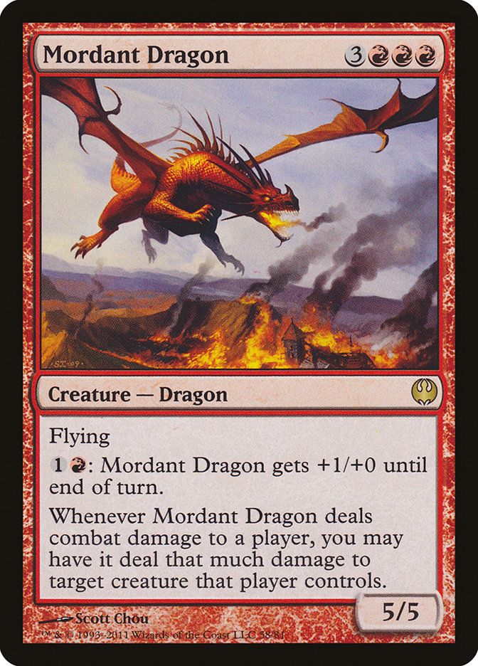 Mordant Dragon (58) [Duel Decks: Knights vs. Dragons] | Odin's Place
