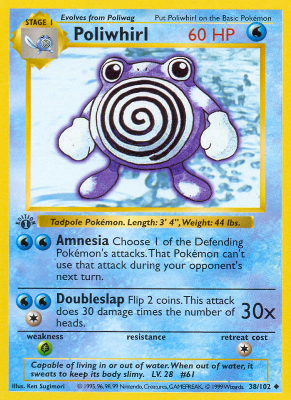 Poliwhirl (38/102) (Shadowless) [Base Set 1st Edition] | Odin's Place