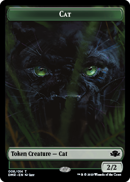 Elephant // Cat (008) Double-Sided Token [Dominaria Remastered Tokens] | Odin's Place