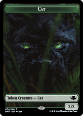 Zombie // Cat (008) Double-Sided Token [Dominaria Remastered Tokens] | Odin's Place
