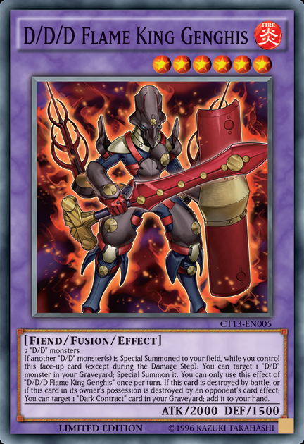D/D/D Flame King Genghis [CT13-EN005] Super Rare | Odin's Place