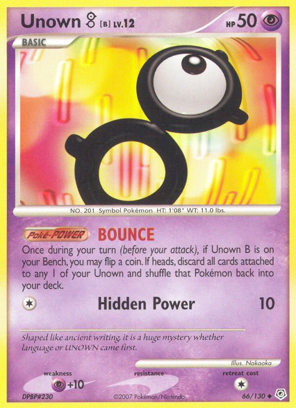 Unown B (66/130) [Diamond & Pearl: Base Set] | Odin's Place