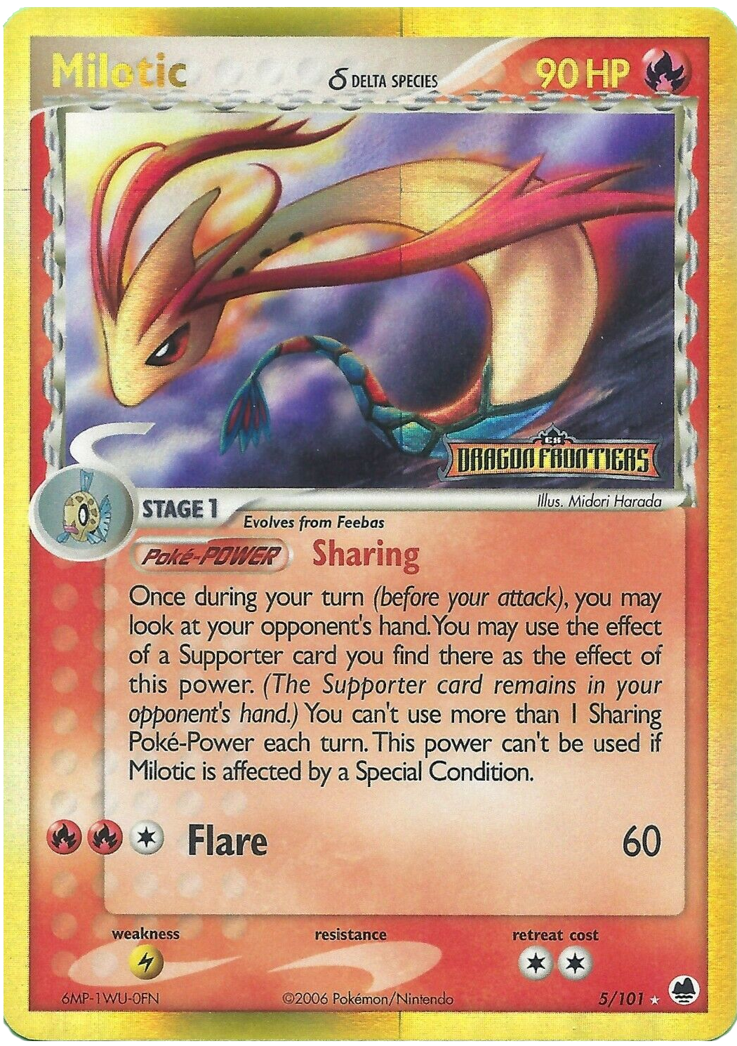 Milotic (5/101) (Delta Species) (Stamped) [EX: Dragon Frontiers] | Odin's Place