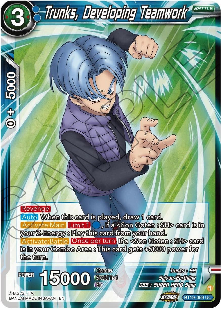 Trunks, Developing Teamwork (BT19-059) [Fighter's Ambition] | Odin's Place