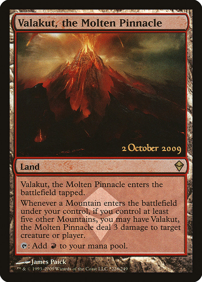 Valakut, the Molten Pinnacle (228) [Zendikar Prerelease Promos] | Odin's Place