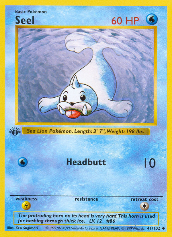 Seel (41/102) (Shadowless) [Base Set 1st Edition] | Odin's Place