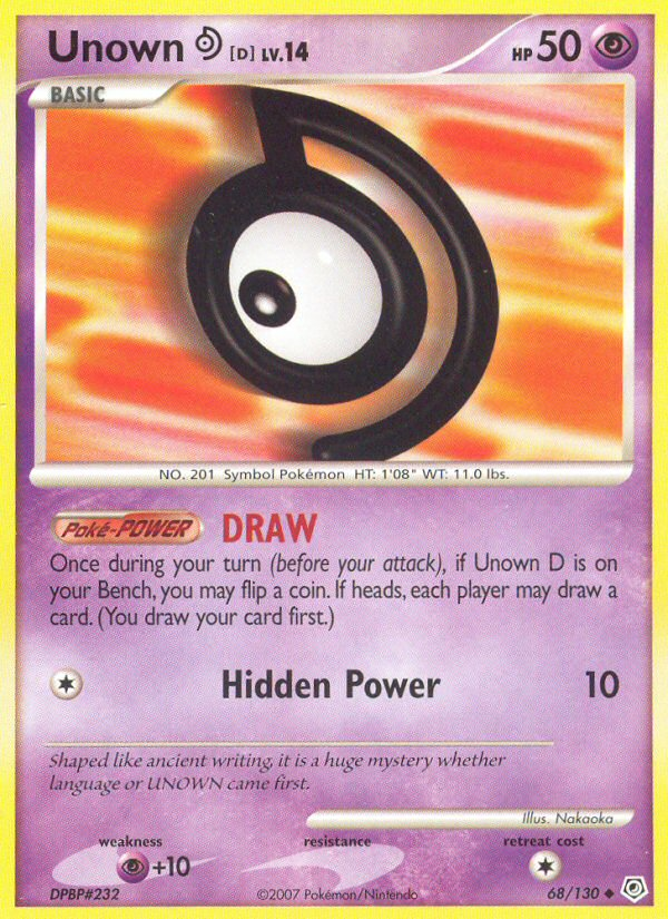 Unown D (68/130) [Diamond & Pearl: Base Set] | Odin's Place