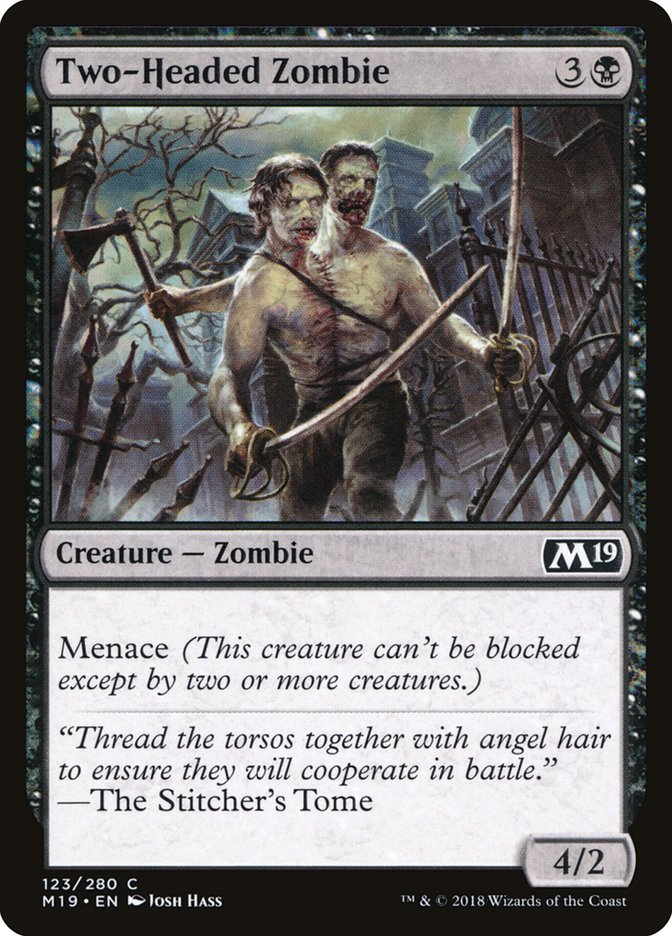 Two-Headed Zombie (123) [Core Set 2019] | Odin's Place