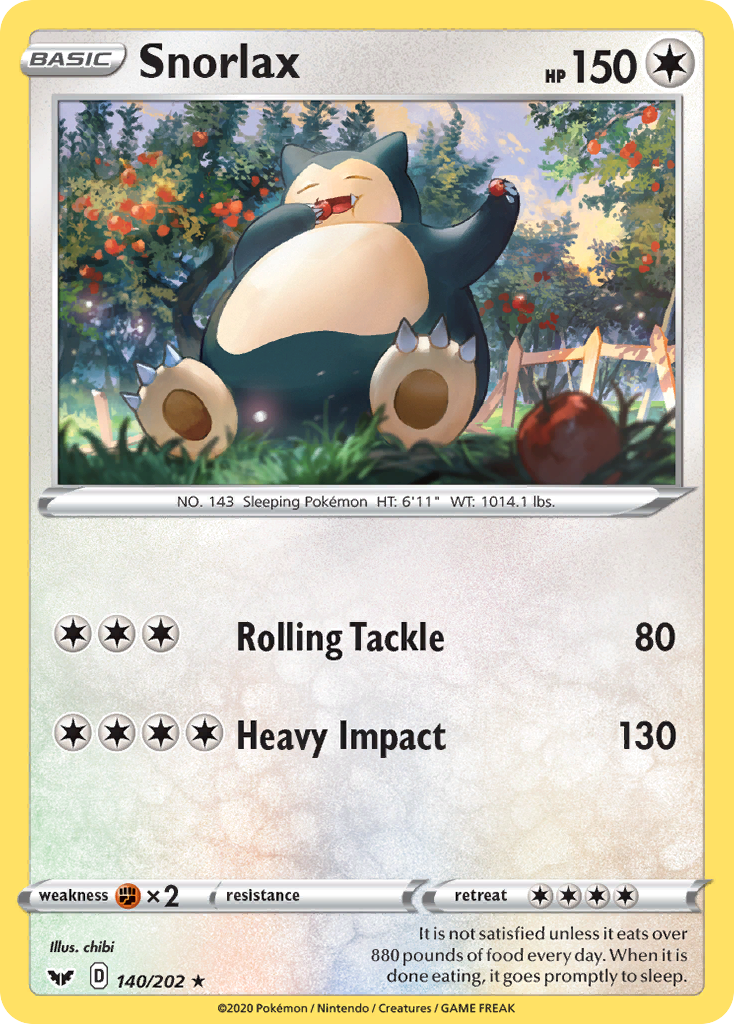 Snorlax (140/202) [Sword & Shield: Base Set] | Odin's Place