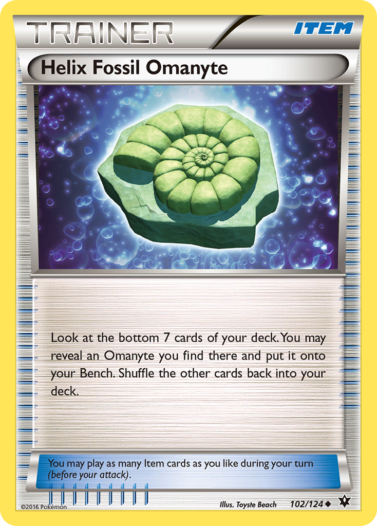 Helix Fossil Omanyte (102/124) [XY: Fates Collide] | Odin's Place