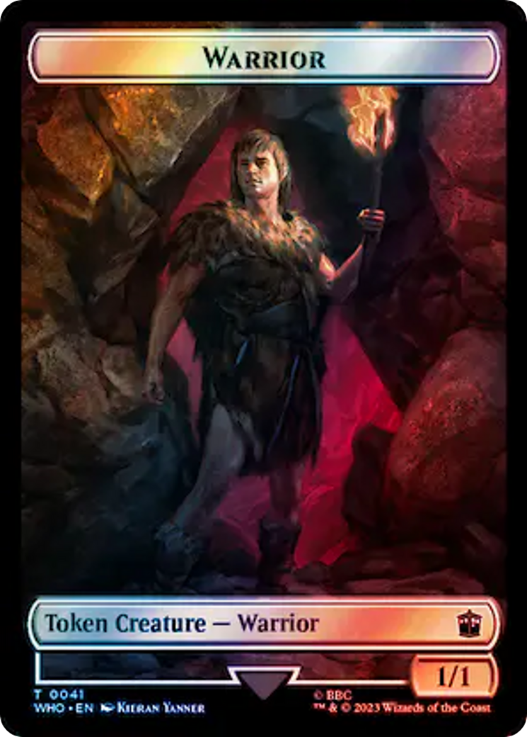Warrior // Clue (0053) Double-Sided Token (Surge Foil) [Doctor Who Tokens] | Odin's Place