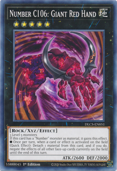 Number C106: Giant Red Hand [DLCS-EN051] Common | Odin's Place
