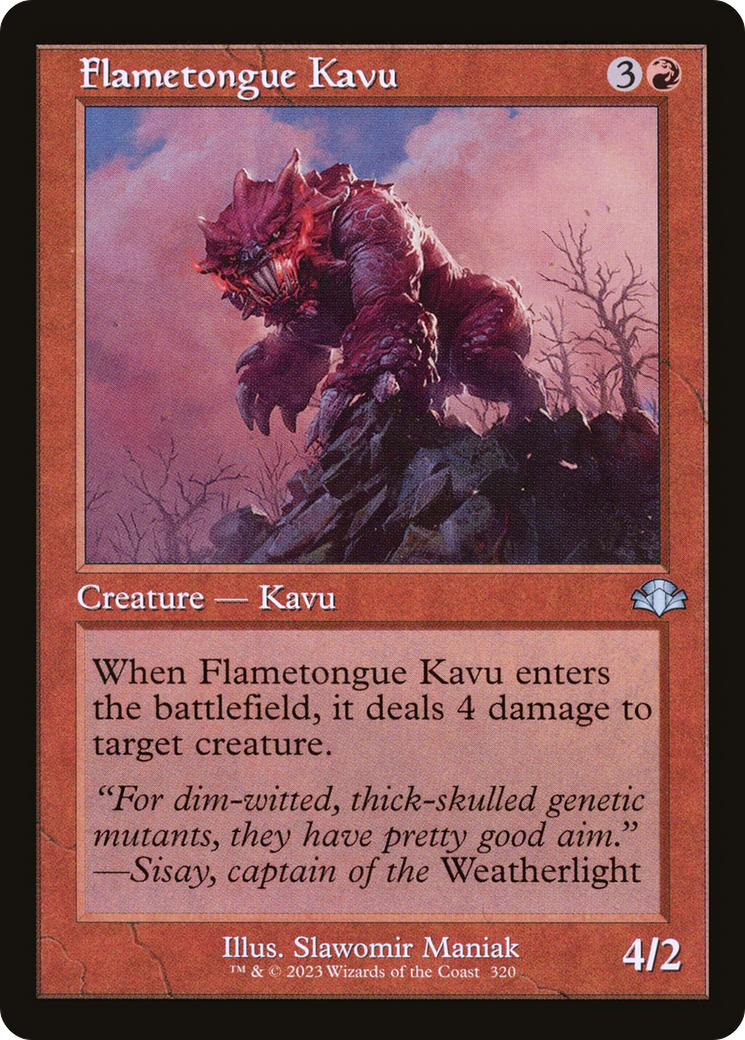 Flametongue Kavu (Retro) [Dominaria Remastered] | Odin's Place