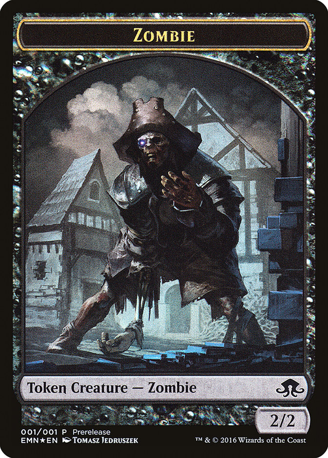 Zombie // Zombie Double-Sided Token [Eldritch Moon Prerelease Promos] | Odin's Place
