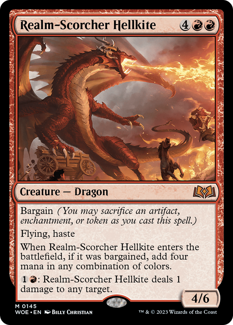Realm-Scorcher Hellkite [Wilds of Eldraine] | Odin's Place