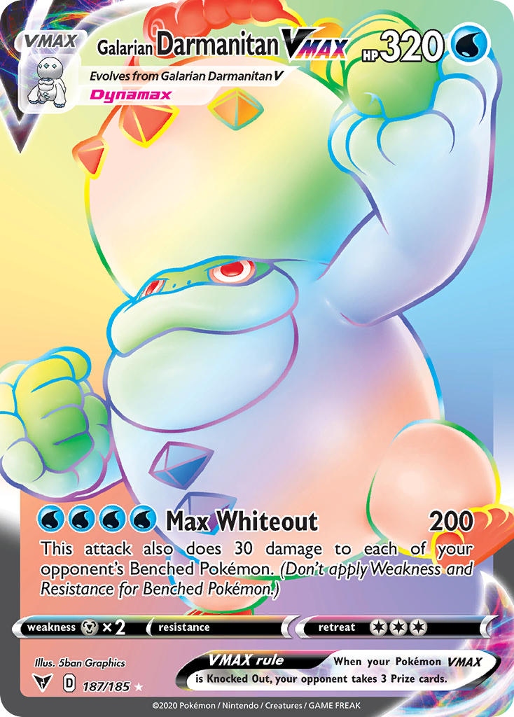 Galarian Darmanitan VMAX (187/185) [Sword & Shield: Vivid Voltage] | Odin's Place