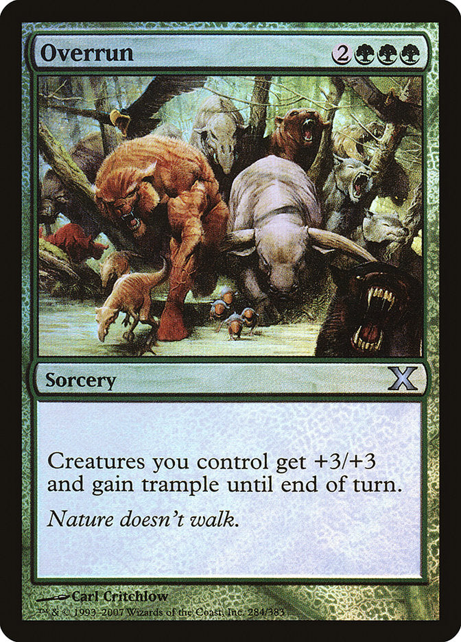 Overrun (Premium Foil) [Tenth Edition] | Odin's Place