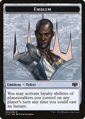 Teferi, Temporal Archmage Emblem // Zombie (011/036) Double-Sided Token [Commander 2014 Tokens] | Odin's Place