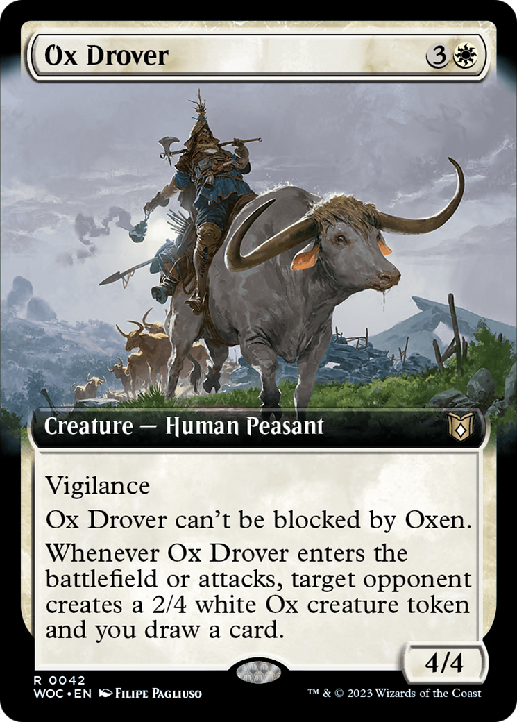 Ox Drover (Extended Art) [Wilds of Eldraine Commander] | Odin's Place