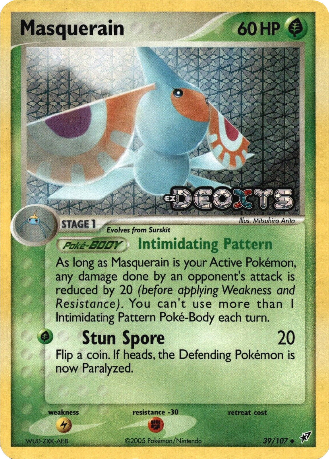 Masquerain (39/107) (Stamped) [EX: Deoxys] | Odin's Place