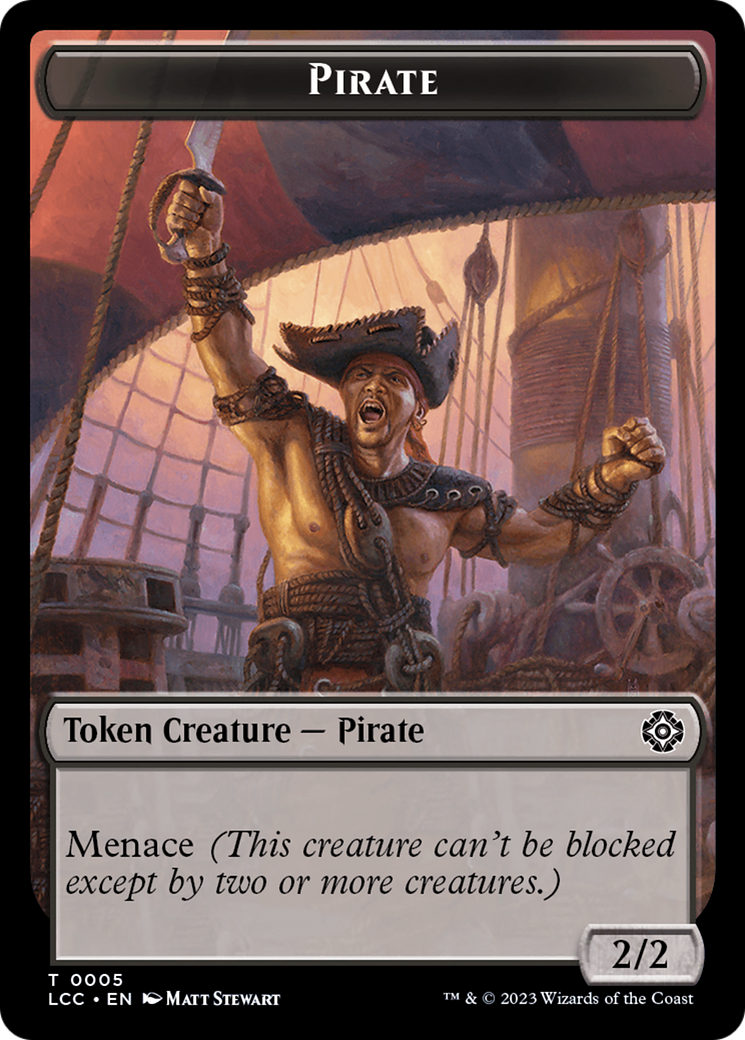 The Monarch // Pirate Double-Sided Token [The Lost Caverns of Ixalan Commander Tokens] | Odin's Place