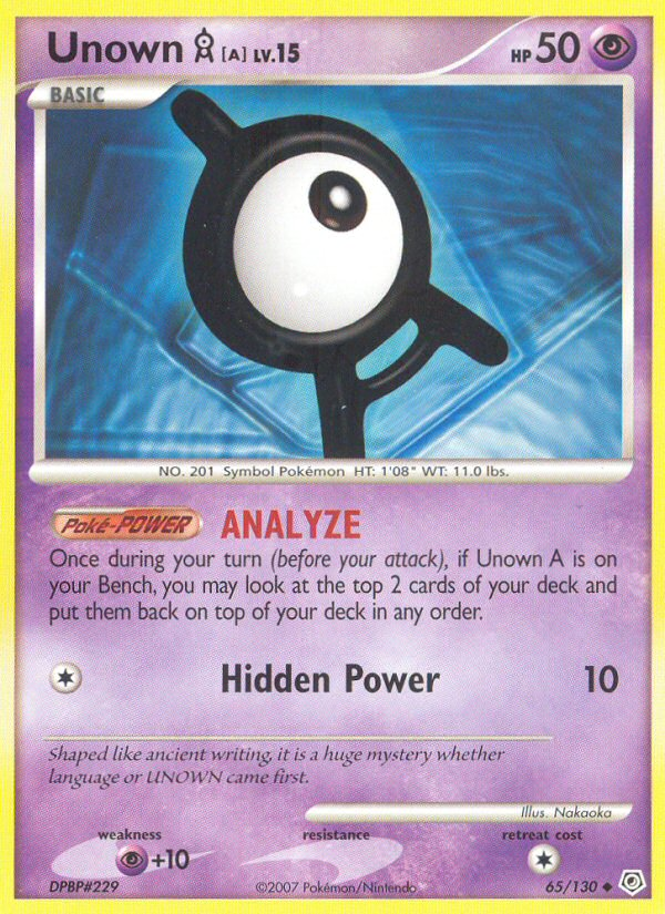 Unown A (65/130) [Diamond & Pearl: Base Set] | Odin's Place