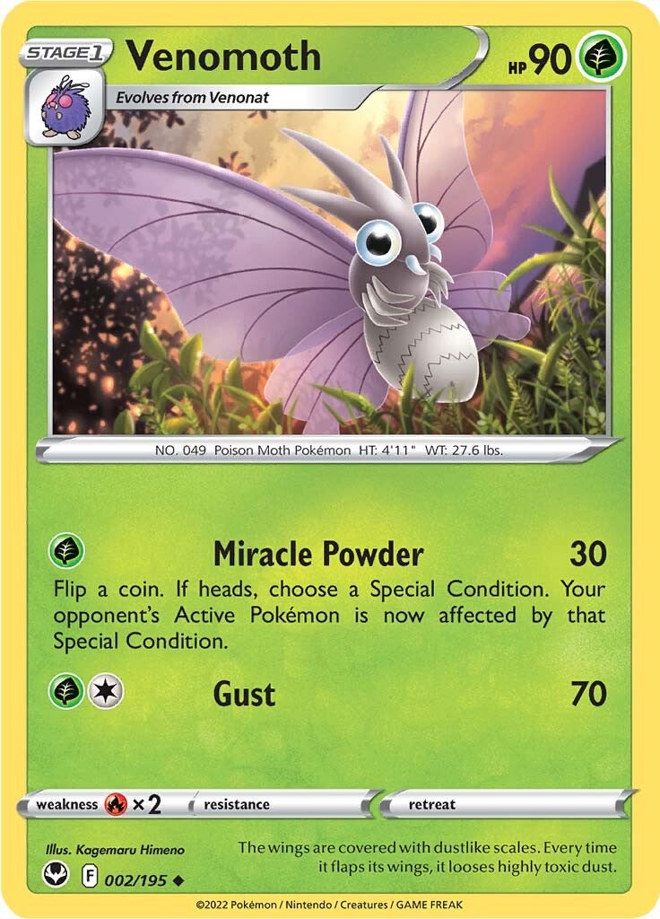 Venomoth (002/195) [Sword & Shield: Silver Tempest] | Odin's Place