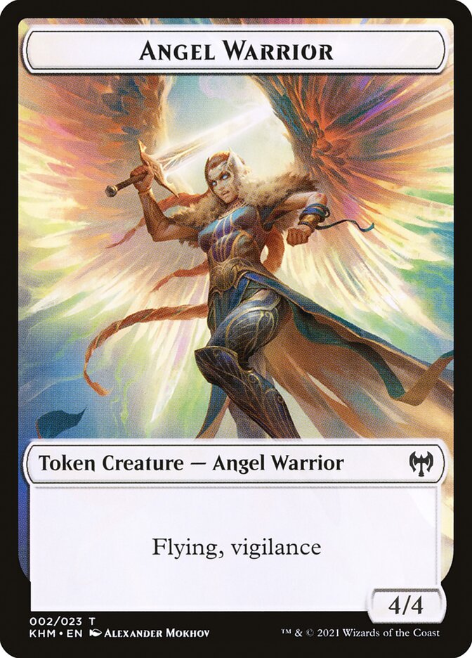 Treasure // Angel Warrior Double-Sided Token [Kaldheim Tokens] | Odin's Place