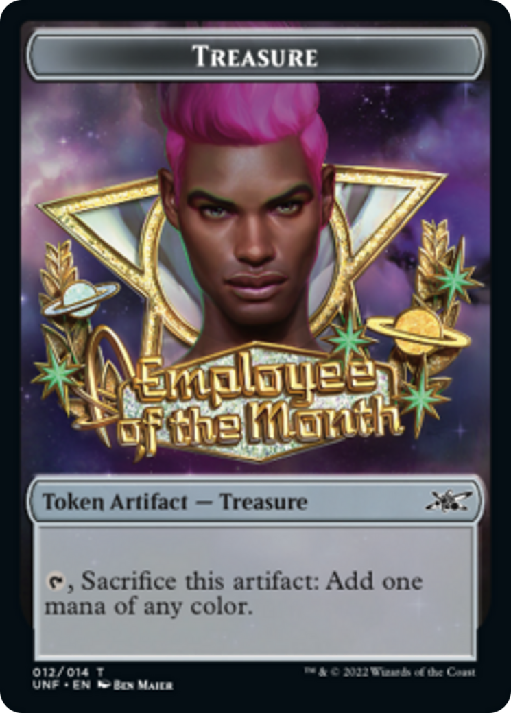 Clown Robot (002) // Treasure (012) Double-Sided Token [Unfinity Tokens] | Odin's Place