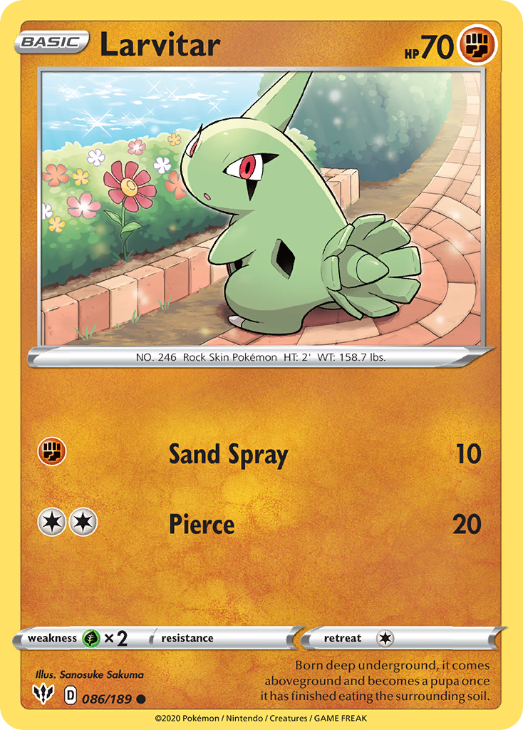 Larvitar (086/189) [Sword & Shield: Darkness Ablaze] | Odin's Place