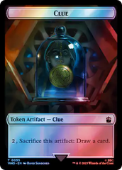 Alien Rhino // Clue (0055) Double-Sided Token (Surge Foil) [Doctor Who Tokens] | Odin's Place