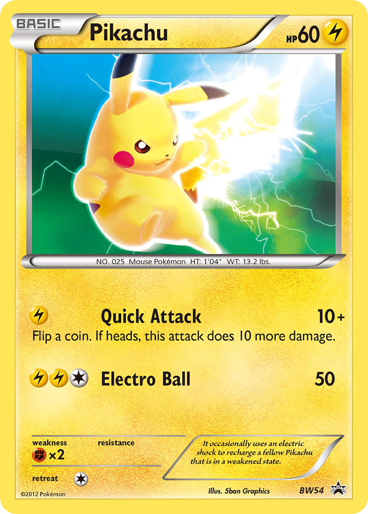 Pikachu (BW54) [Black & White: Black Star Promos] | Odin's Place