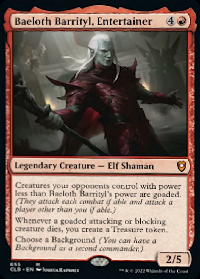 Baeloth Barrityl, Entertainer [Commander Legends: Battle for Baldur's Gate] | Odin's Place