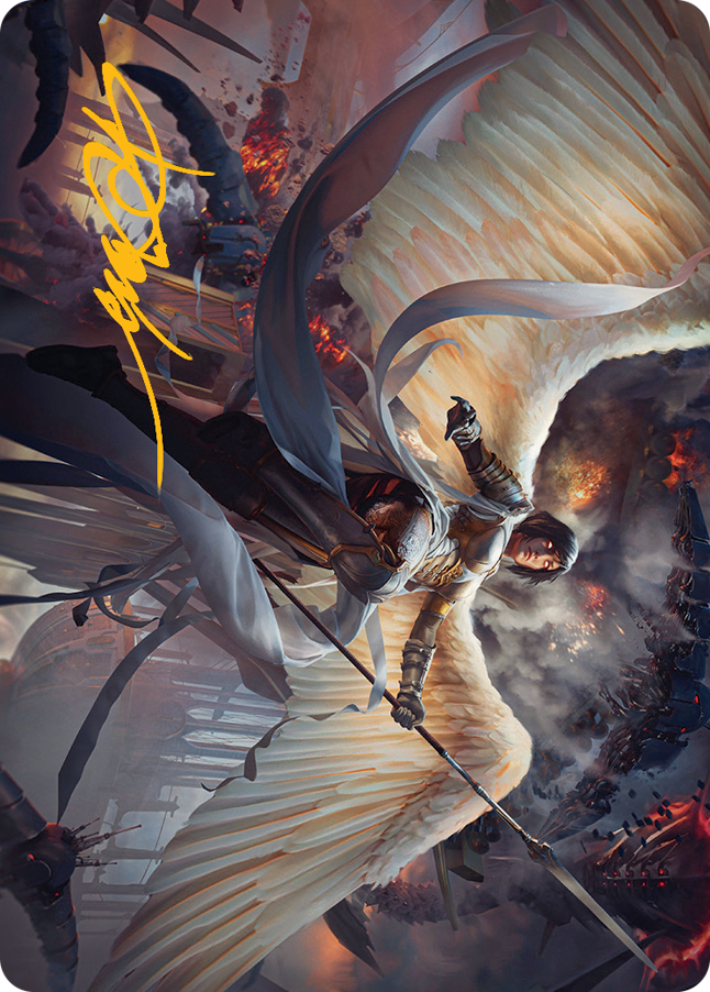 Serra Faithkeeper Art Card (Gold-Stamped Signature) [March of the Machine Art Series] | Odin's Place