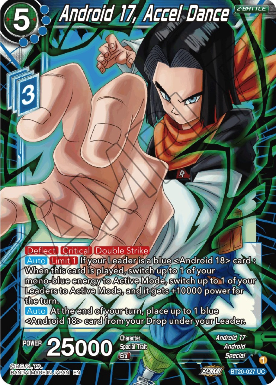 Android 17, Accel Dance (BT20-027) [Power Absorbed] | Odin's Place