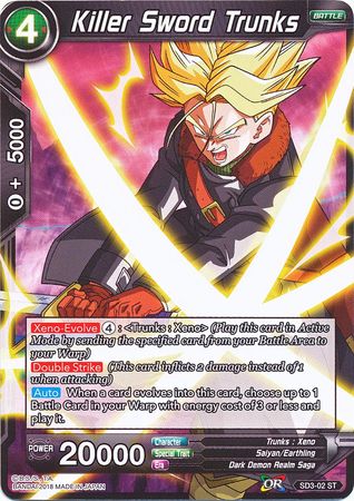 Killer Sword Trunks (Starter Deck - The Dark Invasion) (SD3-02) [Cross Worlds] | Odin's Place