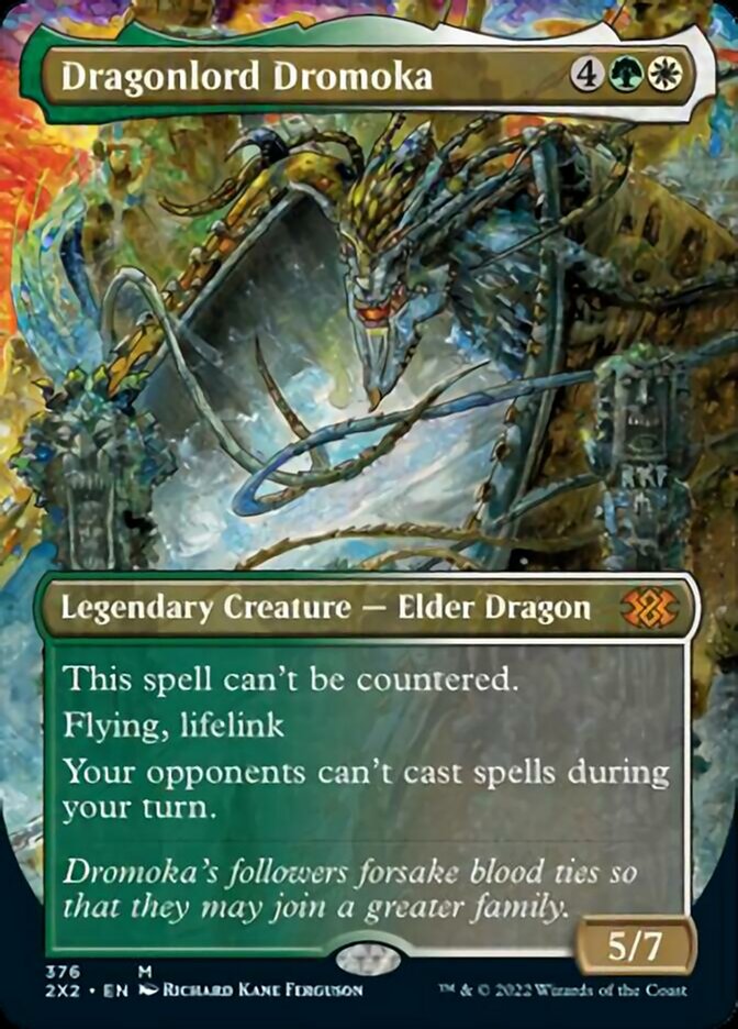 Dragonlord Dromoka (Borderless Alternate Art) [Double Masters 2022] | Odin's Place
