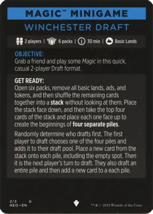 Winchester Draft (Magic Minigame) [Kamigawa: Neon Dynasty Minigame] | Odin's Place