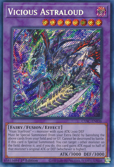 Vicious Astraloud [CYAC-EN036] Secret Rare | Odin's Place